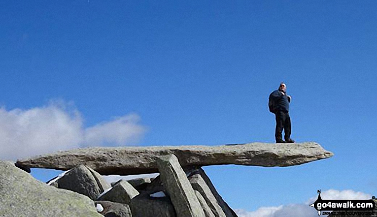 On the cantilever stone on Glyder Fach last sunday 