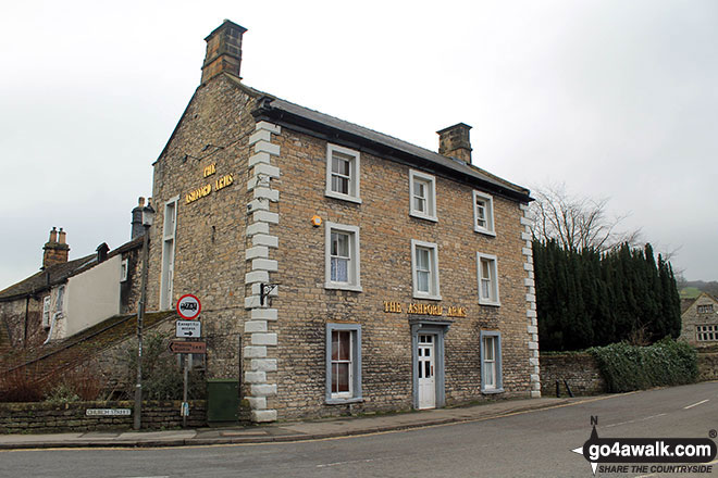 Walk d154 Over Haddon, Sheldon and Ashford in the Water from Bakewell - The Ashford Arms, Ashford in the Water