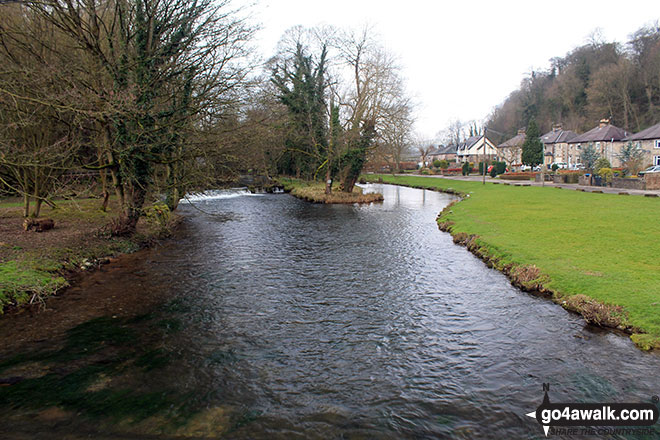 Walk d154 Over Haddon, Sheldon and Ashford in the Water from Bakewell - The River Wye from Holme Bridge