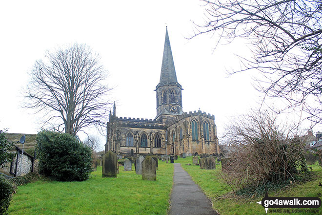 Walk d325 Rowsley and Stanton in the Peak from Bakewell - All Saints Church, Bakewell