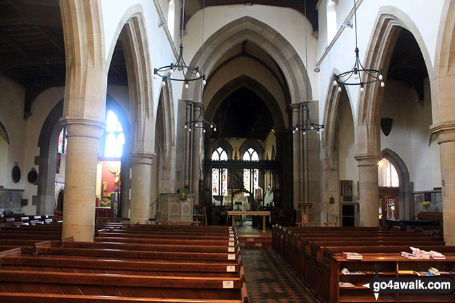 Walk d253 Edensor, Chatsworth Park and Rowsley from Bakewell - The inside All Saints Church, Bakewell