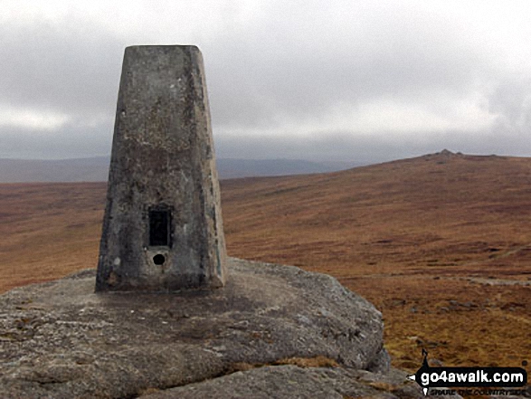 High Willhays from the trig point on Yes Tor 