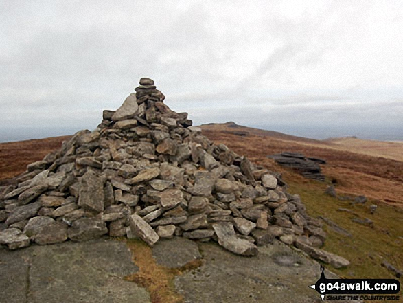 Walk de139 Yes Tor, High Willhays and Black Tor from Meldon Reservoir - Yes Tor from the cairn on High Willhays