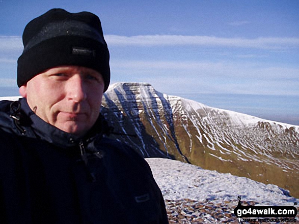 Walk po127 Fan y Big, Cribyn, Pen y Fan and Corn Du from Neuadd Reservoir - Me on Pen y Fan