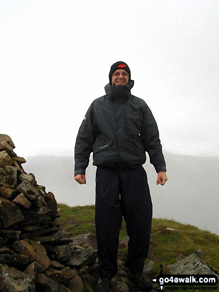 Me on Stob Coire Sgriodain in Loch Treig and Loch Ossian Highlands Scotland