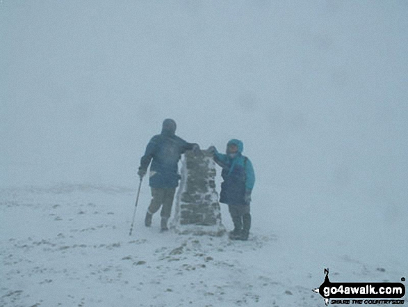 Walk c286 The Glenridding Skyline from Glenridding - A very snowy Helvellyn in early March!