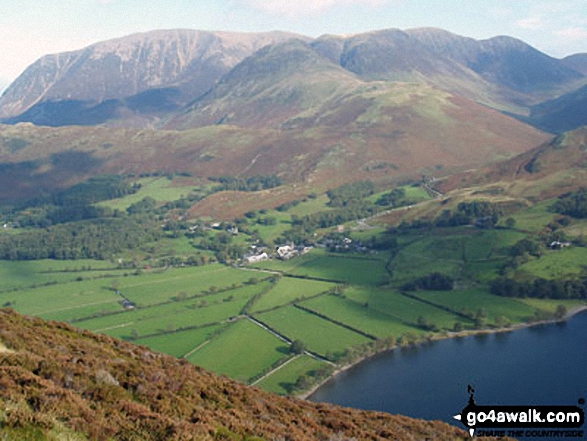 Buttermere village from Red Pike (Buttermere) with the Grasmoor massif looming large in the background