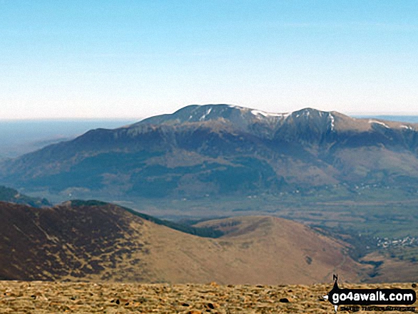 Walk c137 The Coldale Round from Braithwaite - The top of Hobcarton Crag and Grisdale Pike from Crag Hill (Eel Crag) trig point