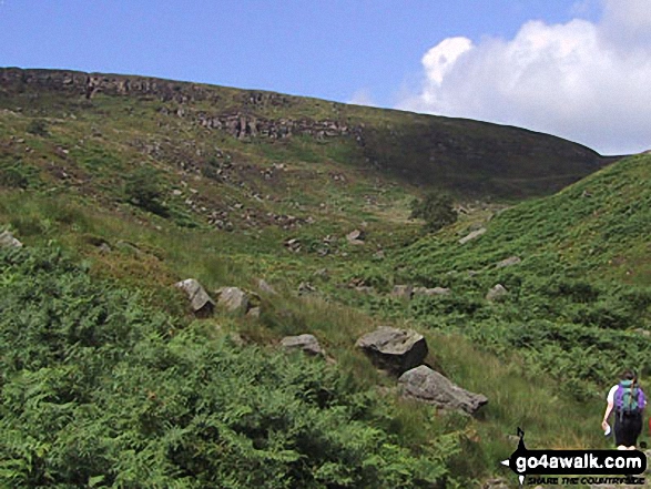 Walk d205 Black Chew Head (Laddow Rocks) and Black Hill (Soldier's Lump) from Crowden - Approaching Black Chew Head (Laddow Rocks)