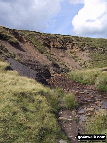 Walk d213 Black Chew Head (Laddow Rocks) and The Longdenden Trail from Hadfield - Crowden Great Brook near Laddow Rocks