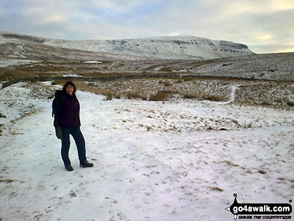 Walk ny146 High Green Field Knott (Cosh Knott) from Horton in Ribblesdale - Pen-y-ghent from the Pennine Way near Hunt Pot