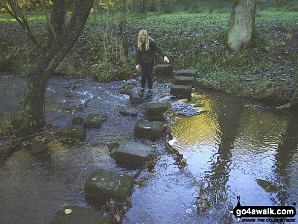 Walk l109 Gorple Stones and Extwistle Moor from Worsthorne - Stepping Stones near Worsthorne