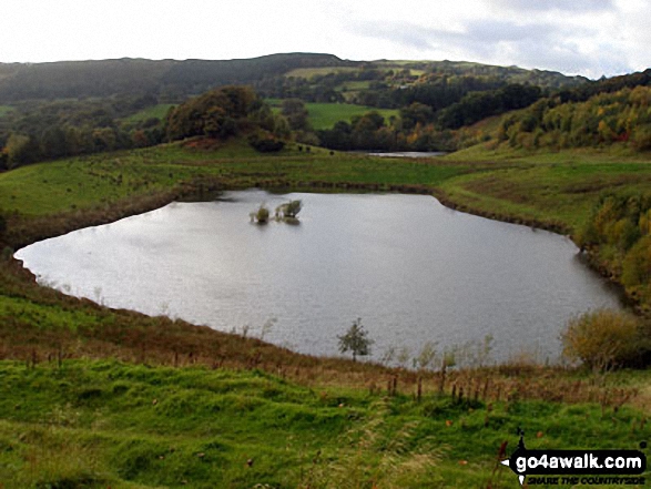 Walk dn134 The Offa's Dyke Path and Rhuallt  from Bodfari - Sand pit/lake near Maes-mynan Hall