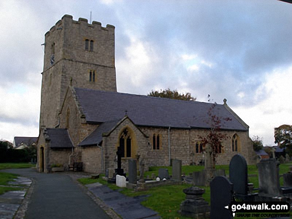 Walk dn123 The Offa's Dyke Path, Rhuallt and Caerwys from Bodfari - Caerwys Church