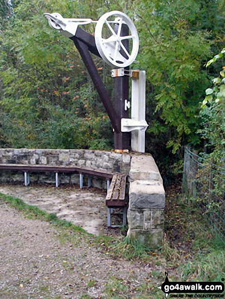 Walk dn117 Ffrith Beach, Dyserth and The Offa's Dyke Path from Prestatyn - Restored machinery on the North Wales Path near Dyserth