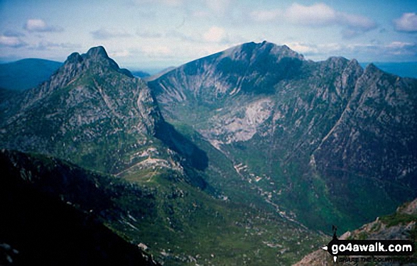 Cir Mhor (left) and Caisteal Abhail (right) from Goatfell (Goat Fell), The Isle fo Arran