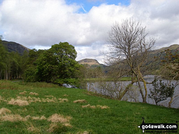 Beinn Each beyond Loch Lubnaig from The Rob Roy Way and Garbh Uisge 