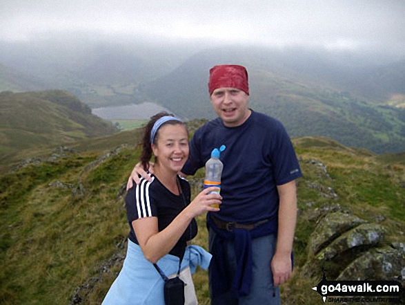 Ali and James after the scramble up Angletarn Pikes