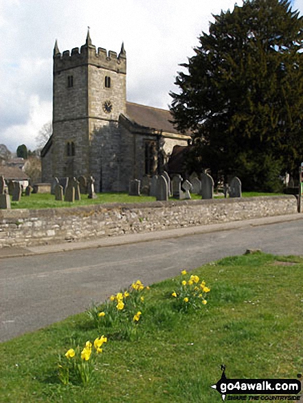 Walk d154 Over Haddon, Sheldon and Ashford in the Water from Bakewell - Ashford in the Water Church