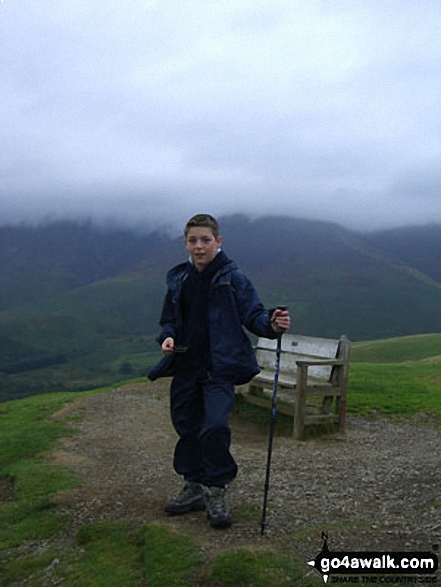 Walk c335 Latrigg from Gale Road (Underscar) nr Keswick - My son on Latrigg