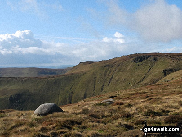 Walk d176 Fairbrook Naze (Kinder Scout) and Mill Hill from Birchin Clough - Crowden Tower (Kinder Scout) from Grindslow Knoll (Kinder Scout)