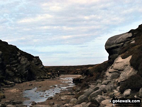 The River Kinder at Kinder Gates on Kinder Scout, east of Kinder Downfall 