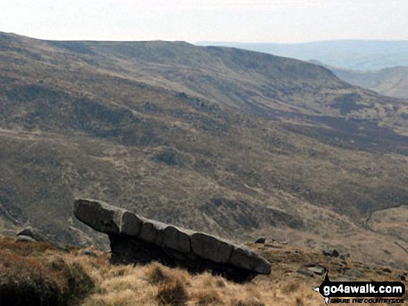 Walk d176 Fairbrook Naze (Kinder Scout) and Mill Hill from Birchin Clough - The rather Narnia-like stone table above Mermaid's Pool near The Edge (Kinder Scout), Kinder Scout