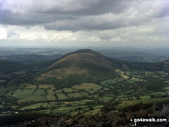 Walk Mynydd Troed walking UK Mountains in The Black Mountains The Brecon Beacons National Park Powys, Wales