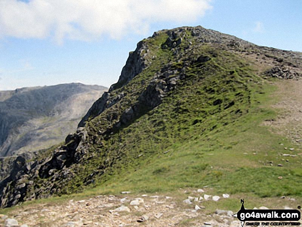 Walk gw147 Y Garn (Glyderau) from Ogwen Cottage, Llyn Ogwen - Y Garn (Glyderau)