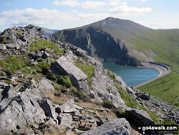 Elidir Fawr across Marchlyn Mawr Reservoir from Carnedd y Filiast (Glyderau) summit 