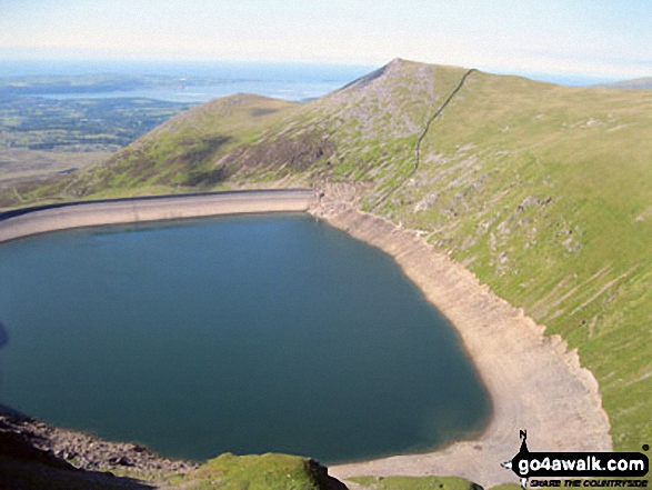 Walk gw194 Y Garn (Glyderau), Foel-goch, Mynydd Perfedd, Carnedd y Filiast (Glyderau) and Elidir Fawr from Nant Peris - Carnedd y Filiast (Glyderau) (North Top), Carnedd y Filiast (Glyderau) and Marchlyn Mawr Reservoir from Bwlch Y Marchlyn, Elidir Fawr