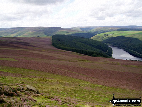 Walk d271 Winhill Pike (Win Hill) from Yorkshire Bridge - Lose Hill (Ward's Piece) and Ladybower Reservoir from Winhill Pike (Win Hill)