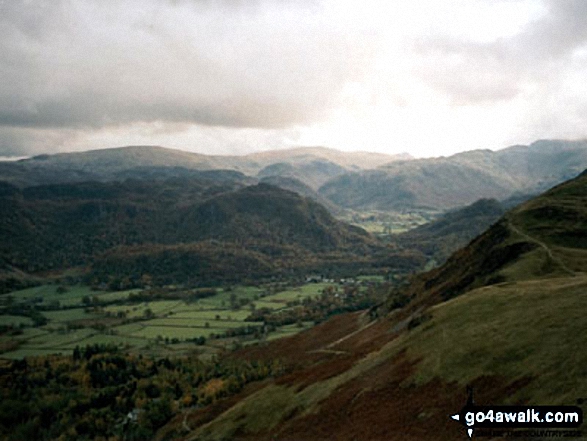 Walk c100 The Newlands Horseshoe from Hawes End - Borrowdale from Maiden Moor