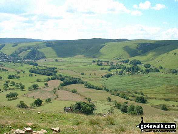 Walk d123 Mam Tor via Cavedale from Castleton - Hope from Mam Tor