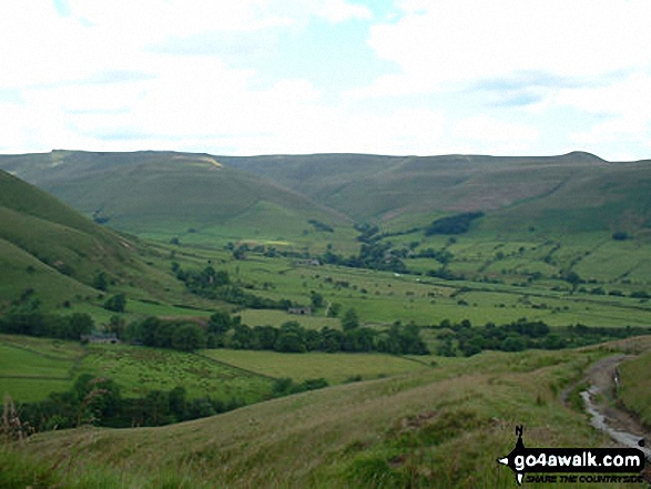 Walk d296 Jacob's Ladder and Kinder Scout from Edale - Hope from Upper Booth