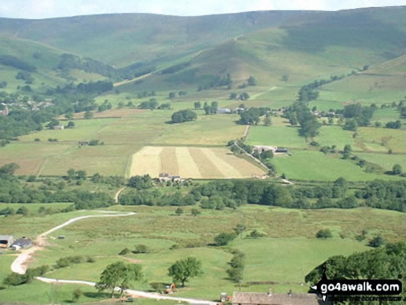 Walk d123 Mam Tor via Cavedale from Castleton - Edale from Hollins Cross