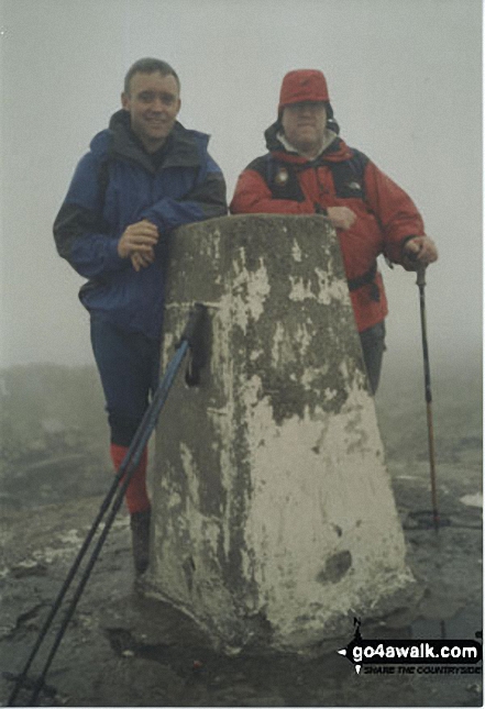 Walk h154 Ben Nevis and Carn Mor Dearg from The Nevis Range Mountain Gondola - Me and my best friend Dave on Ben Nevis