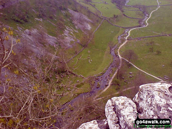 Walk ny159 Gordale Scar and Malham Cove from Malham - Looking over the edge of Malham Cove