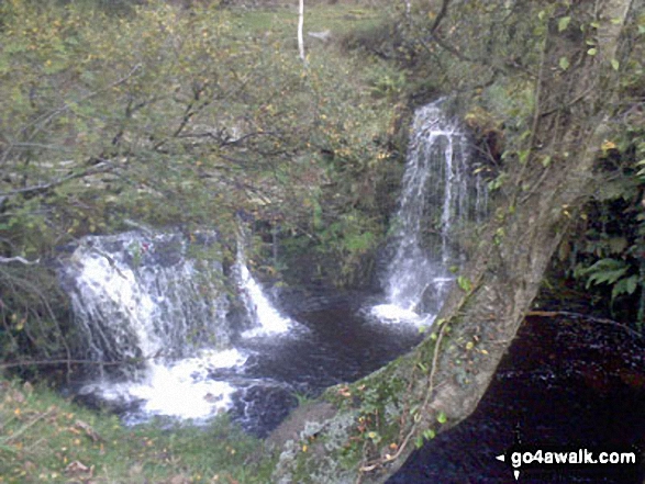 Walk wy155 New Laithe Moor and Hardcastle Crags from Midgehole - Lumb Hole waterfall