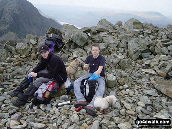 Walk c111 Scafell Pike from Wasdale Head, Wast Water - On Scafell Pike