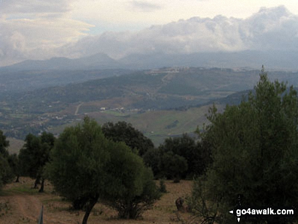 Looking toward Ronda across the valley of the Rio Guadiara - on the southern end of the GR7 