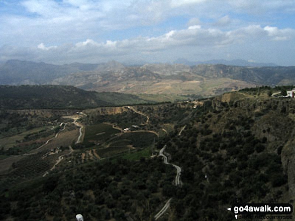 The days walk to Ronda crosses the terrain below and beyond - on the southern end of the GR7 