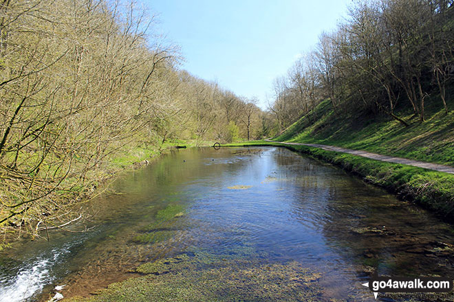 Walk d319 Youlgreave, Elton and The Limestone Way  from Winster - The River Bradford in Bradford Dale, Youlgreave