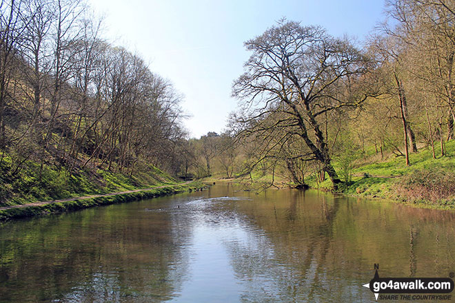 Walk d313 Winster, Youlgreave and Birchover from Darley Bridge - The River Bradford in Bradford Dale, Youlgreave