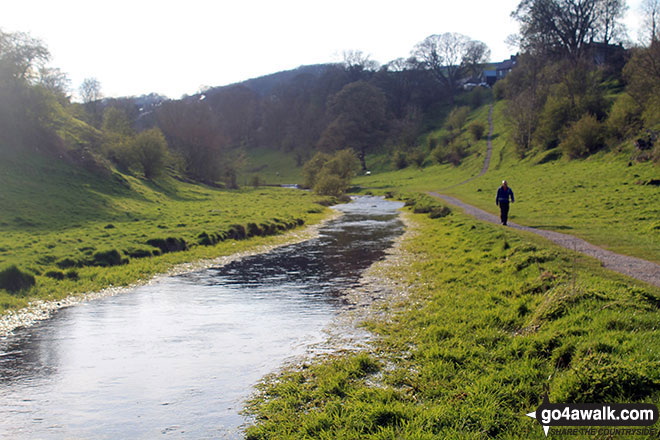 Walk d127 Lathkill Dale and Bradford Dale from Youlgreave - The River Bradford in Bradford Dale near Youlgreave