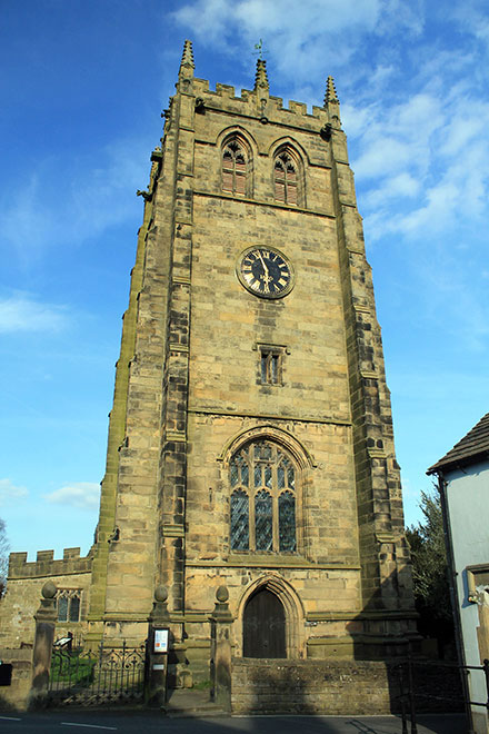 Walk d295 Bradford Dale, Long Dale, Gratton Dale and  Elton from Youlgreave - All Saints Church, Youlgreave