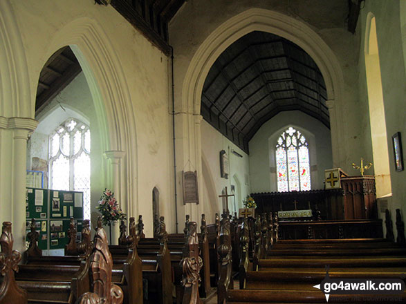 Inside Burgh Castle church 