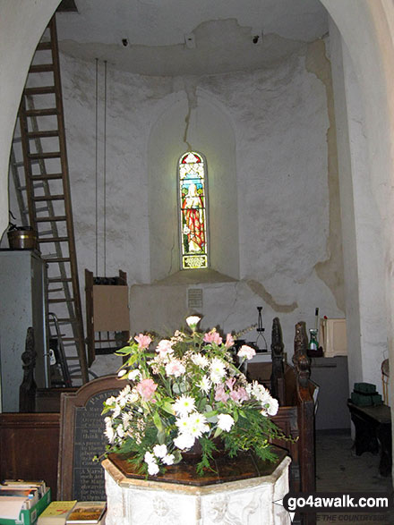 Inside Burgh Castle church 