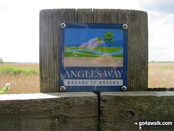 Walk nf115 Breydon Water from Burgh Castle - The Angles Way near Burgh Castle