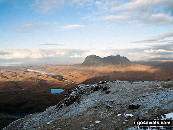 Suilven (Caisteal Liath) from the summit of Cul Mor